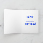 ブーマおもしろいー誕生日 カード (内部)