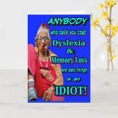 ブーマおもしろいー誕生日 カード (黄色い花)