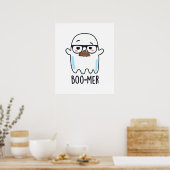 ブーマーおもしろい中年幽霊パン ポスター (キッチン)