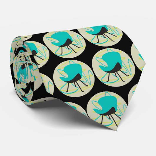 ブーマーのタイ-レトロのラウンジチェアの五十年代のタイ ネクタイ (ロール)