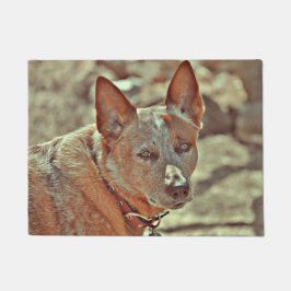 ブーマーの赤いHellerのマット ドアマット