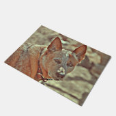 ブーマーの赤いHellerのマット ドアマット (アングル)