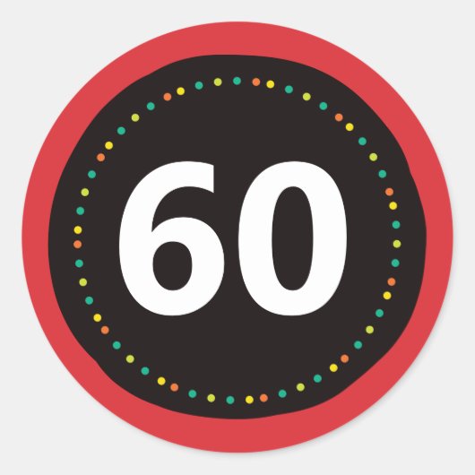 ブーマー |ステッカー |赤 ラウンドシール (正面)