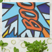 ブームおもしろいレトロ漫画ブックアーポップ・アートのト キッチンタオル (折り畳み)