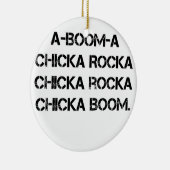 ブームのひよこブームのガールスカウトのグランジなキャンプファイヤーの歌 セラミックオーナメント (右)