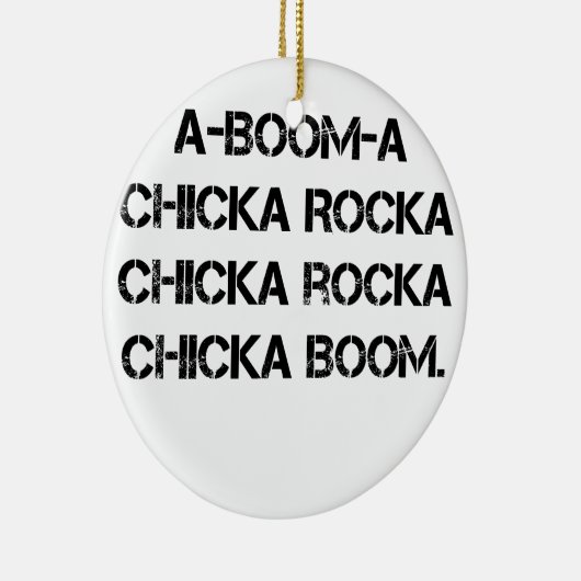 ブームのひよこブームのガールスカウトのグランジなキャンプファイヤーの歌 セラミックオーナメント (右)