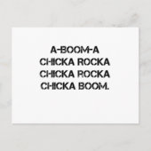 ブームのひよこブームのガールスカウトのグランジなキャンプファイヤーの歌 ポストカード (正面)