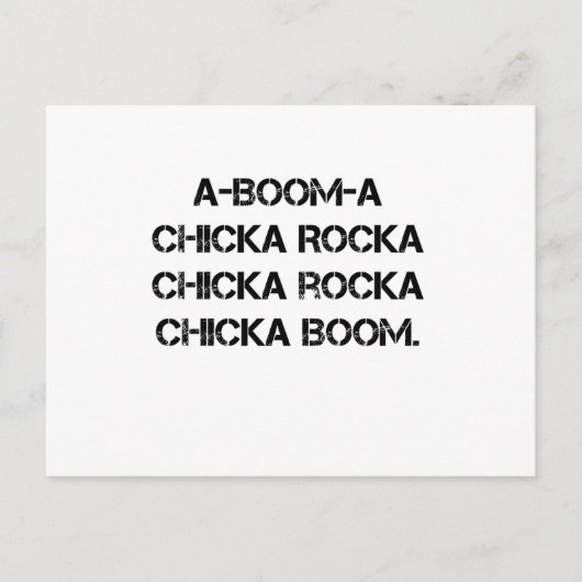 ブームのひよこブームのガールスカウトのグランジなキャンプファイヤーの歌 ポストカード (正面)