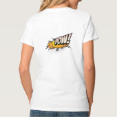 ブームアートデザイン女性基本VネックTシャツ Tシャツ (裏面)