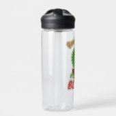 ブームタイム開花かわいいサボテン漫画の喜び ウォーターボトル (正面)