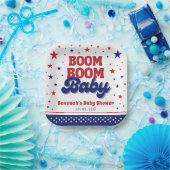 ブームブームベビー第4日7月愛国的ベビーシャワー ペーパープレート (パーティー)