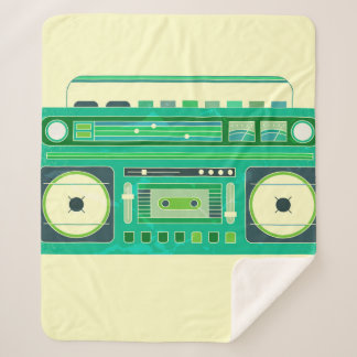 ブームボックスのクラシックの古い画像 シェルパブランケット