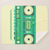 ブームボックスのクラシックの古い画像 シェルパブランケット (正面(横))