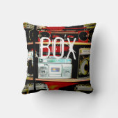 ブームボックスレトロ1980s 80sカラフルヴィンテージ クッション (裏面)