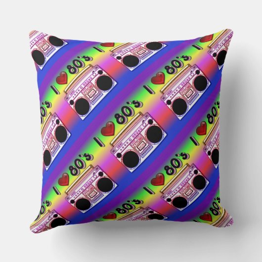 ブームボックス80のレトロ装飾用クッション クッション (裏面)