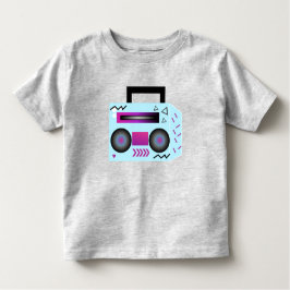 ブームボックス90s 80s音楽ヒップホップ幼児ボディスーツ トドラーTシャツ