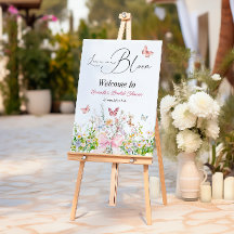 ブームワイルドフラワーピンクボウブライダルシャワー