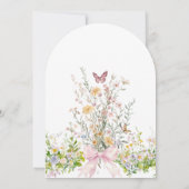 ブームワイルドフラワーボウブライダルシャワー 招待状 (裏面)