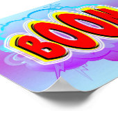 ブーム漫画アートワードバブルとブルーマンガートエクスプロー ポスター (角)