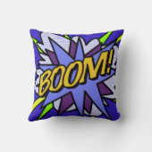 ブーム漫画ブックおもしろいモダンタイポグラフィ クッション (裏面)