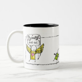 ブーム！ハート。 ツートーンマグカップ