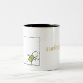 ブーム！ハート。 ツートーンマグカップ (中央)