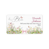 ブーム ワイルドフラワー ボウ ブライズ シャワー 住所 ラベル (正面)