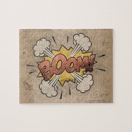 ブーム!ヴィンテージ漫画ブックスチームパンクアポップ・アートのート ジグソーパズル (横)