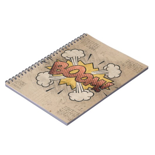 ブーム!ヴィンテージ漫画ブックスチームパンクポップ・アートのアート ノートブック (左側)