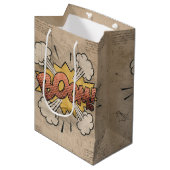 ブーム!ヴィンテージ漫画ブックスチームパンクポップ・アートのアート ミディアムペーパーバッグ (正面アングル)