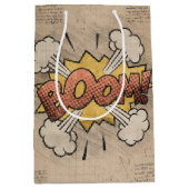 ブーム!ヴィンテージ漫画ブックスチームパンクポップ・アートのアート ミディアムペーパーバッグ (正面)