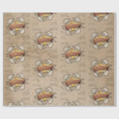 ブーム！ヴィンテージ漫画ブックスチームパンクポップ・アートのアート ラッピングペーパー (フラット)