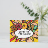 ブーム,伊達漫画の本芸の変ポップ・アートの更を延期 案内ポストカード (スタンド正面)