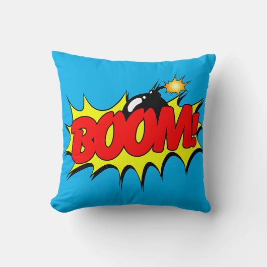 ブーム-喜劇的な印/枕 クッション (正面)