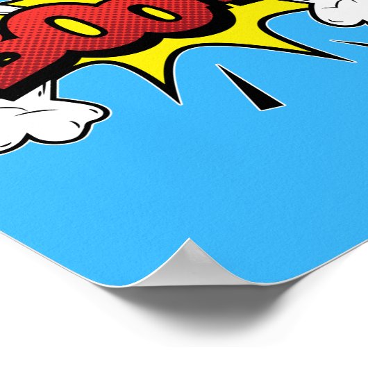 ブーム!爆発性ポップ・アートのアート漫画ブラスト ポスター (角)