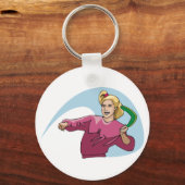 ブーメランを投げる キーホルダー (正面)