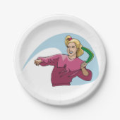 ブーメランを投げる ペーパープレート (正面)