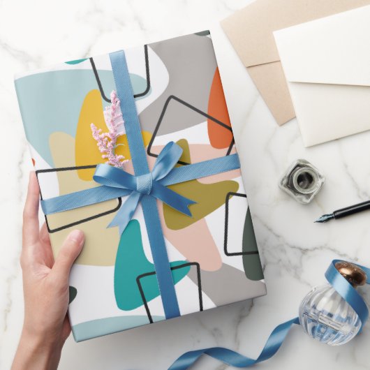 ブーメランズとコルク ラッピングペーパー (ギフト)