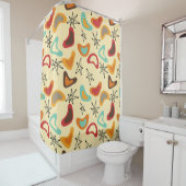 ブーメランズとスター シャワーカーテン (インサイチュ)