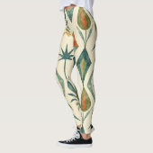 ブーメラン型枠シームレスパターン レギンス (左)