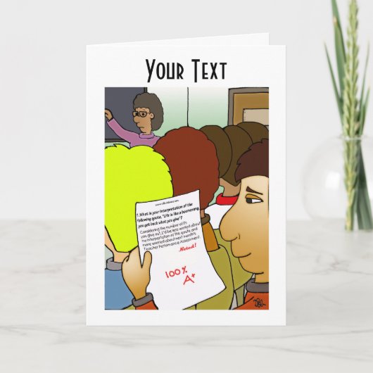 ブーメラン折りグリーティングカード カード (正面)