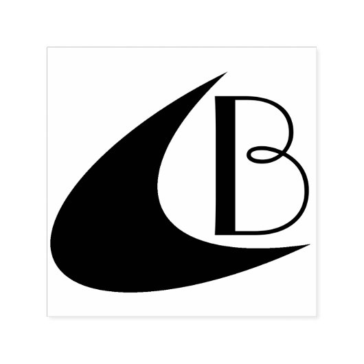 ブーメラン&イニシャル セルフインキングスタンプ (デザイン)