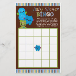 ブーモンスターベビーシャワーゲームBINGOカードを覗く