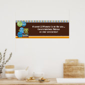 ブーモンスターベビーシャワーバナーPABCを覗く ポスター (キッチン)