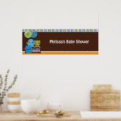 ブーモンスターベビーシャワーバナーPABC #3少年を覗く ポスター (キッチン)