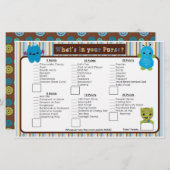 ブーモンスターベビーシャワー財布ゲームを覗く (正面/裏面)