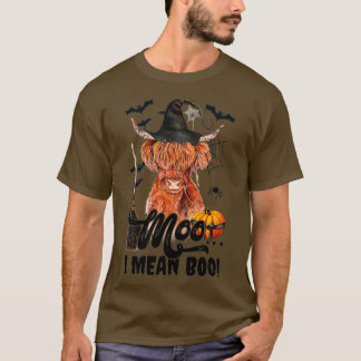 ブーモーウィッチスコティッシュハイランドカウハロー Tシャツ