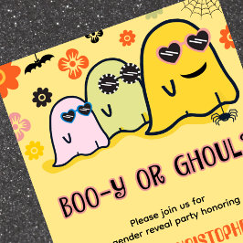 ブーヤ？グール？グルービー・ゴースト・ハロウィン・ジェンダーリビール 招待状