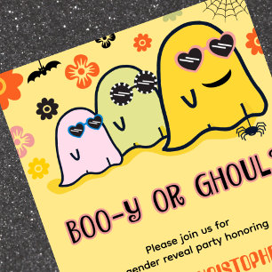 ブーヤ?グール?グルービー・ゴースト・ハロウィン・ジェンダーリビール 招待状