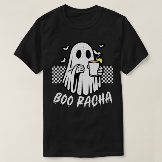 ブーラチャホークハロウィンカワイイ幽霊 Tシャツ (デザイン正面)